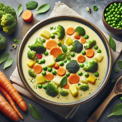 Image of Cream of Fresh Vegetable Soup Vegan