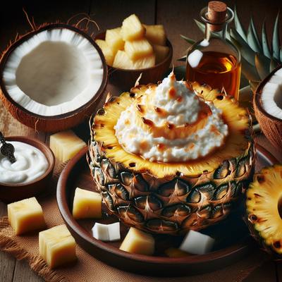 Image of Creamy Coconut and Rum Baked Pineapple