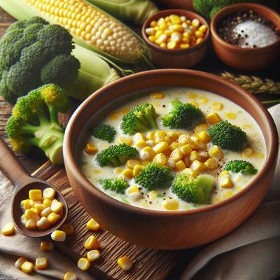 Image of Creamy Corn and Broccoli Chowder