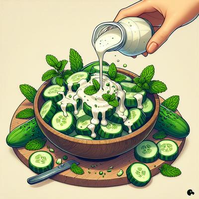 Image of Creamy Minty Cucumbers