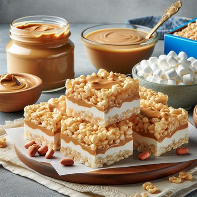 Image of Creamy Peanut Butter Rice Krispies Squares
