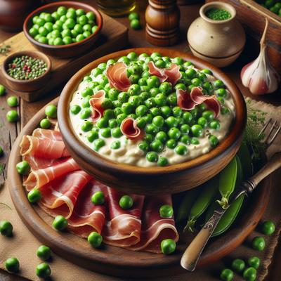 Image of Creamy Peas and Prosciutto