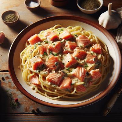 Image of Creamy Salmon Spaghetti