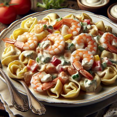 Image of Creamy Shrimp Tortellini Salad