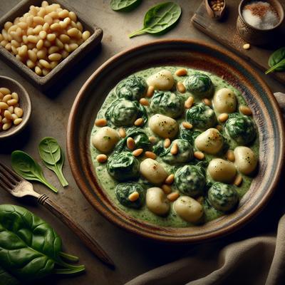 Image of Creamy Spinach and Pine Nut Gnocchi
