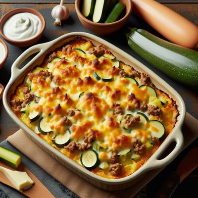 Image of Creamy Zucchini and Ground Beef Casserole