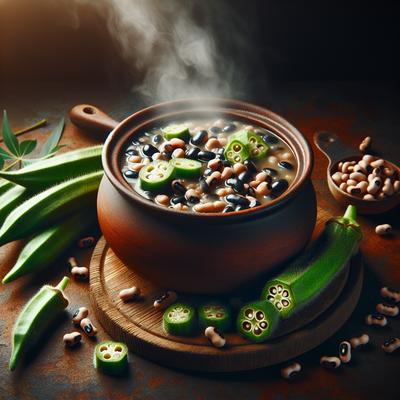 Image of Crock Pot Black Eyed Peas and Okra