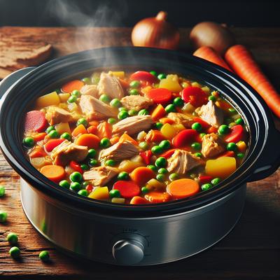 Image of Crock Pot Colorful Chicken Stew