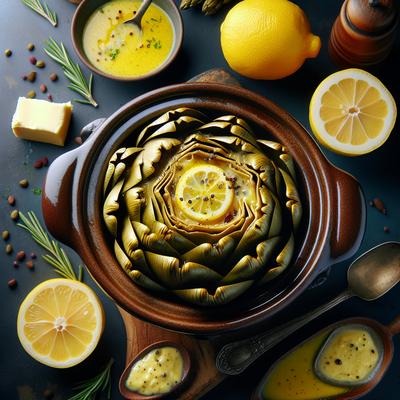 Image of Crock Pot Fresh Artichokes with Lemon Butter Sauce