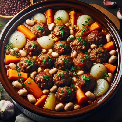Image of Crock Pot Meatball Cassoulet