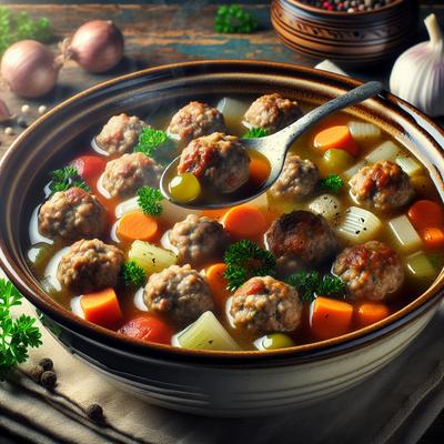 Image of Crock Pot Meatball Stone Soup