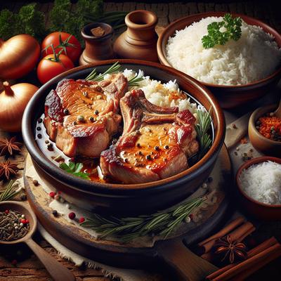 Image of Crock Pot Pork Chops and Rice