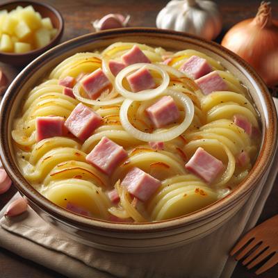Image of Crock Pot Scalloped Potatoes with Optional Ham
