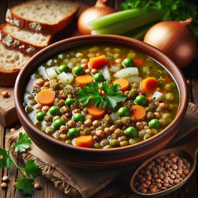 Image of Crock Pot Split Pea and Lentil Soup