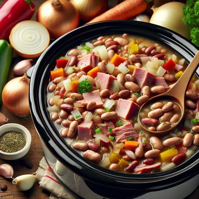 Image of Crockpot Pinto Beans and Ham