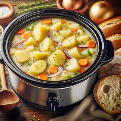 Image of Crockpot Potato Soup for Weight Watchers