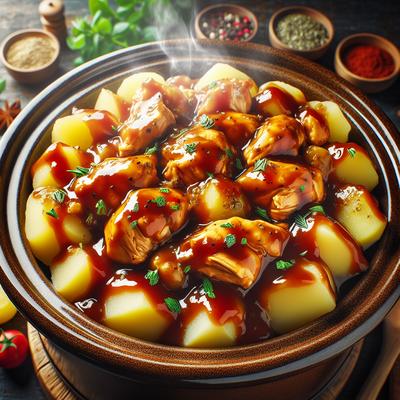 Image of Crockpot Sweet and Saucy Chicken and Potatoes