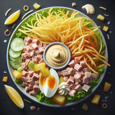 Image of Crunchy Tuna Salad with Shoestring Potatoes