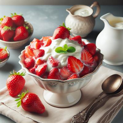 Image of Crushed Strawberries and Cream