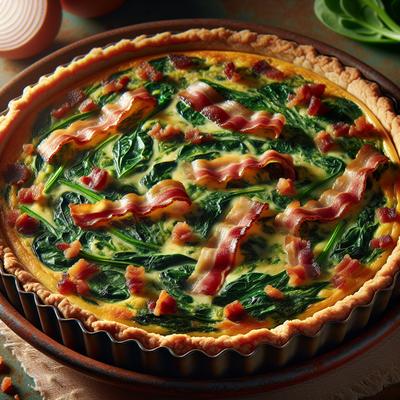 Image of Crustless Individual Spinach Bacon Quiche Low Carb