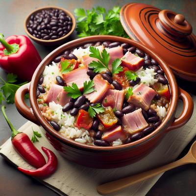 Image of Cuban Ham Rice and Black Bean Casserole