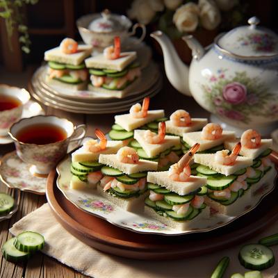 Image of Cucumber Shrimp Tea Sandwiches