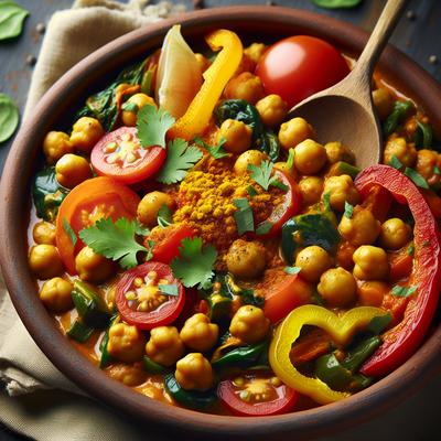 Image of Curried Chickpeas and Veggies