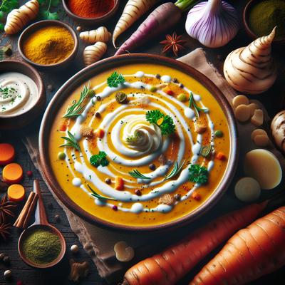 Image of Curried Cream of Root Vegetable Soup