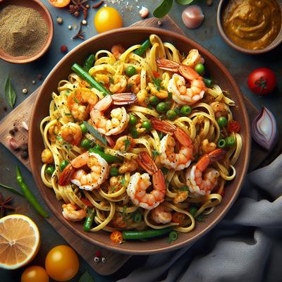 Image of Curry Shrimp Pasta Salad