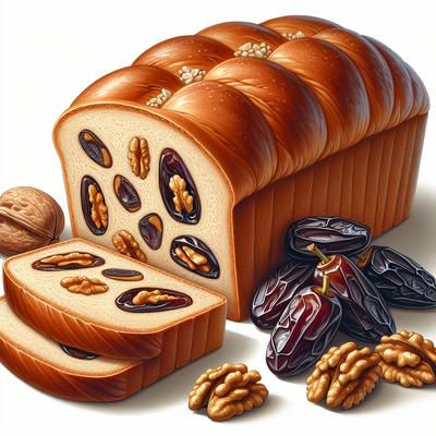 Image of Dates and Walnuts in a Loaf