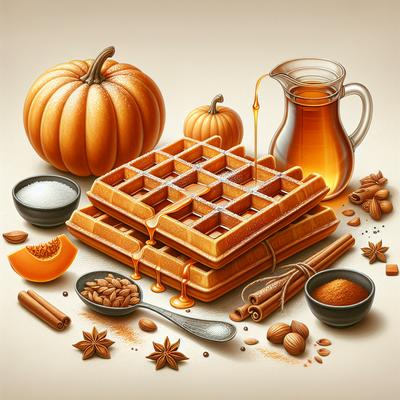 Image of Decadent Pumpkin Pie Belgian Waffles