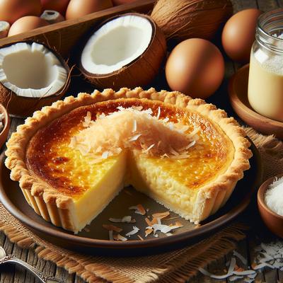 Image of Delicious Coconut Custard Pie