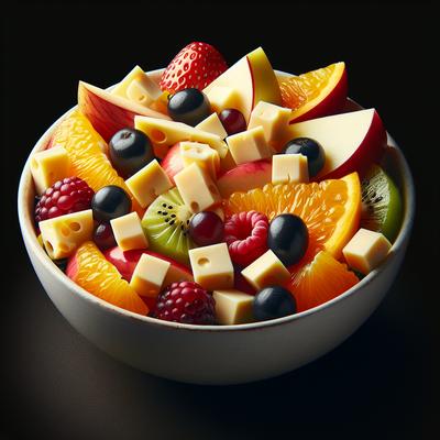 Image of Delicious Fruit and Cheese Salad