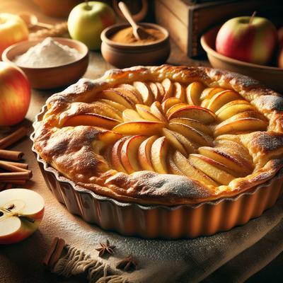 Image of Delicious Puffy Oven Baked Apple Pancake
