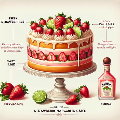 Image of Deluxe Strawberry Margarita Cake