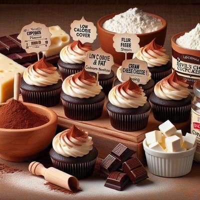 Image of Devil's Food Cupcakes W Cream Cheese Frosting Low Cal Fat