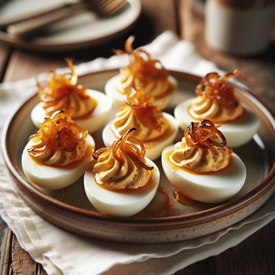Image of Deviled Eggs with Caramelized Onions