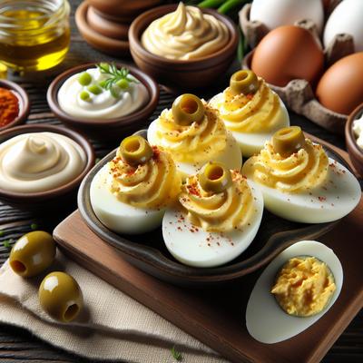 Image of Deviled Eggs with Green Olives