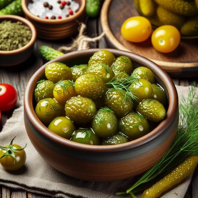 Image of Dill Tomolives Pickled Tiny Green Tomatoes