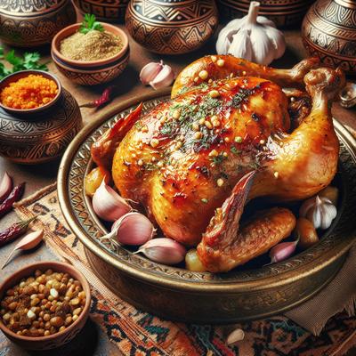 Image of Djedj Mechoui Algerian Poulet Roti Roast Chicken