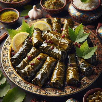 Image of Dolma Stuffed Grape Leaves Iraqi Style