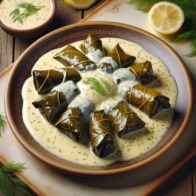 Image of Dolmadakia with Avgolemono Sauce