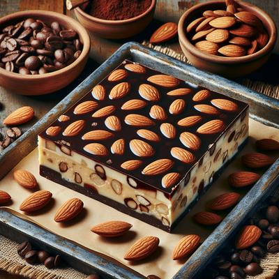 Image of Double Layer Coffee Almond Fudge