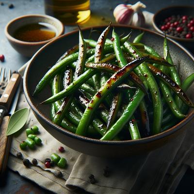 Image of Dramatically Seared Green Beans