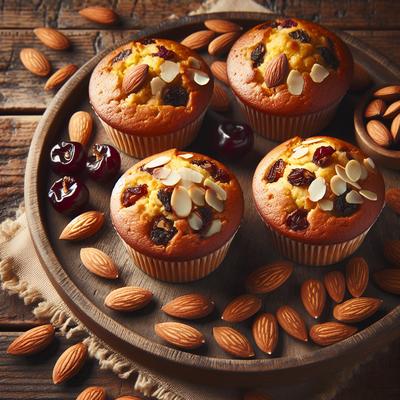 Image of Dried Cherry Almond Muffins
