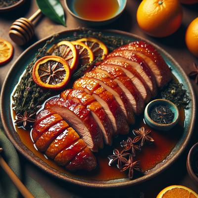 Image of Duck Breasts with Orange Honey and Tea Sauce