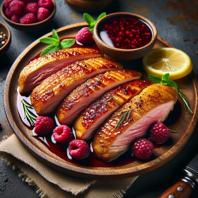 Image of Duck Breasts with Raspberry Sauce