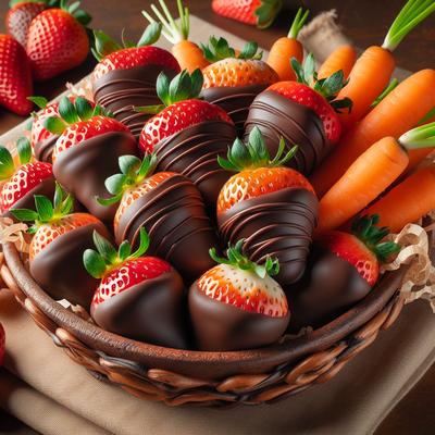Image of Easter Carrots Chocolate Covered Strawberries