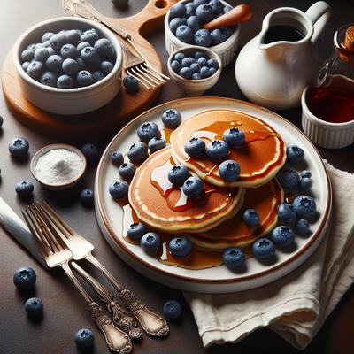 Image of Easy Blueberry Pancake for Two