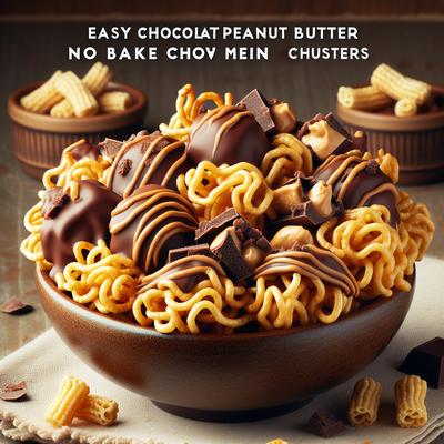 Image of Easy Chocolate Peanut Butter Chow Mein Clusters No Bake